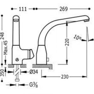 Robinet d’évier automatique SENSOR-TRES
