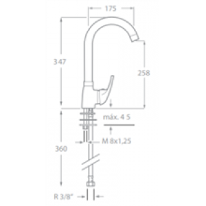 Robinet d’évier chromé Enkel SEVEN