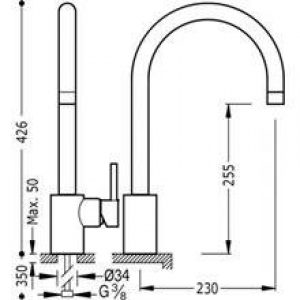 Robinet d’évier cylindrique MAX-TRES