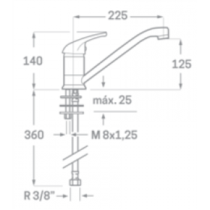 Robinet d’évier de rebord Enkel SEVEN
