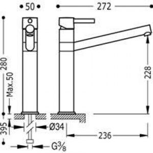 Robinet d’évier droit TRES ALPLUS