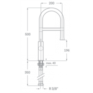 Robinet d’évier en acier Pilot SEVEN