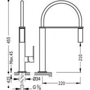 Robinet d’évier extractible MC MAX-TRES