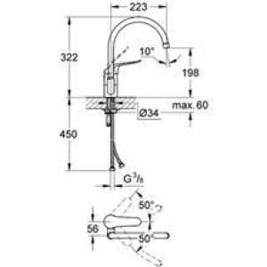 Robinet d’évier Grohe Euroeco Special