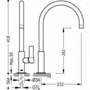 Robinet d’évier incurvé blanc mat TRES CLASS