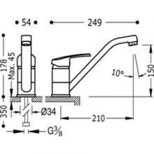 Robinet d’évier long ECO-TRES