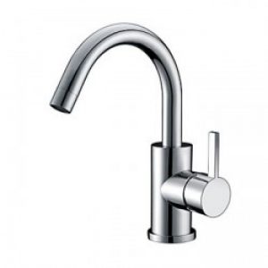 Robinet d&rsquo;évier massif avec mélangeur intégré, une finition chromée pour un style contemporain