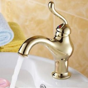 Robinet d&rsquo;évier mitigeur fini en laiton, un robinet de design simple et rustique muni d&rsquo;une poignée