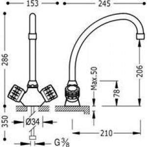 Robinet d’évier mélangeur manuel ESE-TRES