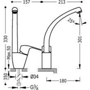 Robinet d’évier monobloc K-TRES
