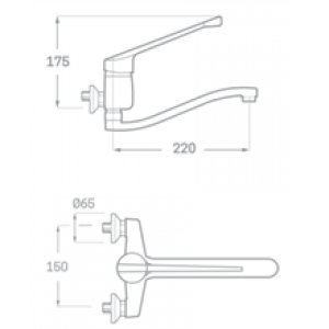 Robinet d’évier mural Enkel SEVEN
