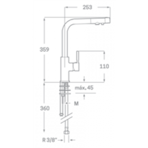 Robinet d’évier Osmose Design noir SEVEN