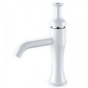 Robinet d&rsquo;évier peint en blanc, design unique et contemporain