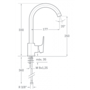 Robinet d’évier Sinua SEVEN