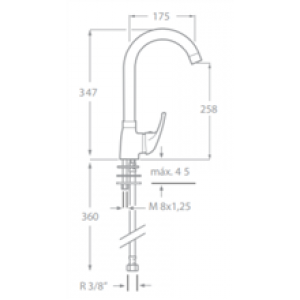 Robinet d’évier Terre de France Enkel SEVEN