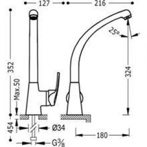 Robinet d’évier vertical ECO-TRES