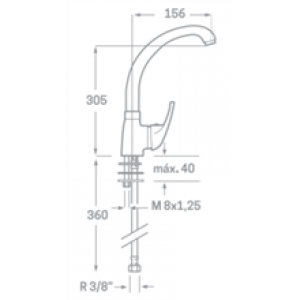 Robinet d’évier vertical Enkel SEVEN