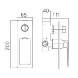 Robinet encastré 1 voie Imex
