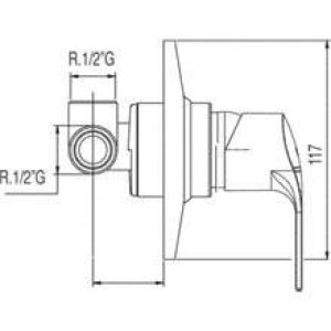 Robinet encastré 1 voie K-Tres