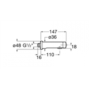Robinet encastré 15 cm lavabo Avant Roca