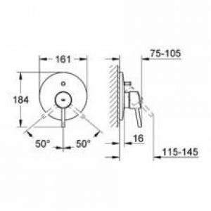 Robinet encastré de baignoire et douche Grohe…