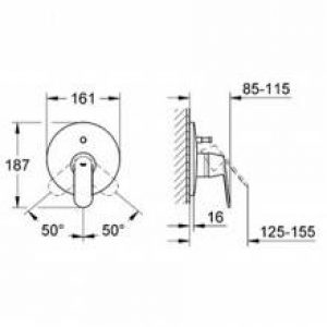 Robinet encastré de douche et baignoire Grohe…