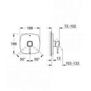 Robinet encastré de douche Grohe Grandera Or
