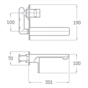 Robinet encastré pour lavabo SKARA SEVEN
