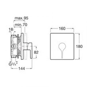 Robinet encastrable pour douche Insignia Roca