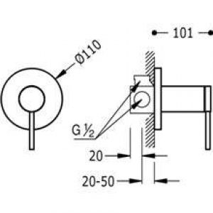 Robinet à encastrer 1 voie MONO-TERM Max-Tres
