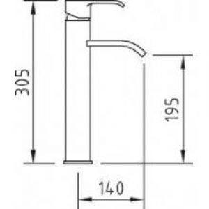 Robinet haut de lavabo Caiman Xtreme