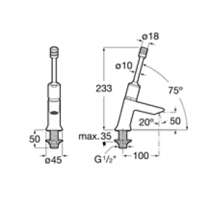 Robinet lavabo Instant Roca