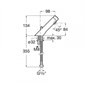 Robinet mitigeur anti-vandalisme de lavabo…