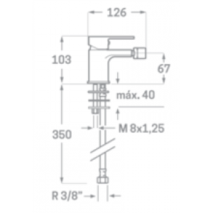Robinet mitigeur de bidet SKARA SEVEN