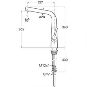Robinet mitigeur de cuisine avec bec pivotant…