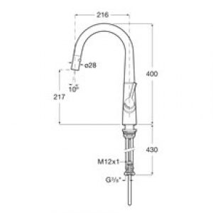 Robinet mitigeur de cuisine bec amovible…