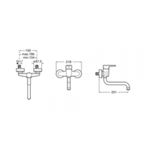 Robinet mitigeur de cuisine extérieur L20 Roca