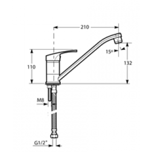 Robinet mitigeur de cuisine Zoom Roca