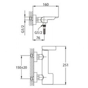 Robinet mitigeur de douche Formentera Teka…