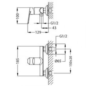 Robinet mitigeur de douche Manacor Teka Futurbaño