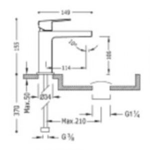 Robinet mitigeur de lavabo levier blanc…