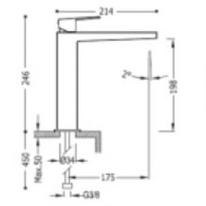 Robinet mitigeur de lavabo moyen levier en…