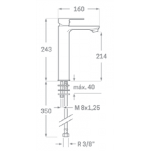 Robinet mitigeur haut de lavabo SKARA SEVEN