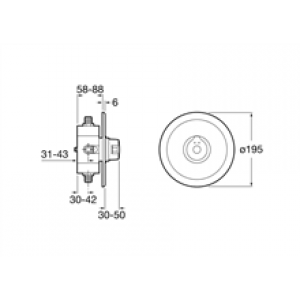 Robinet mitigeur temporisé encastré Sprint Roca