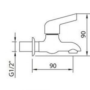 Robinet mural de lavabo Start Elegance