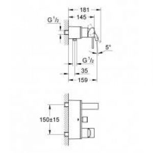 Robinet pour baignoire et douche Grohe Allure