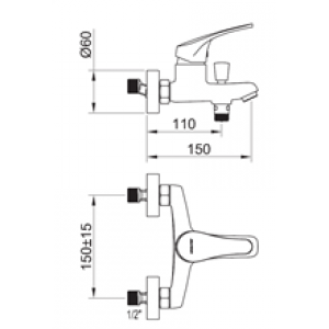 Robinet pour baignoire ou douche URBAN mix -…