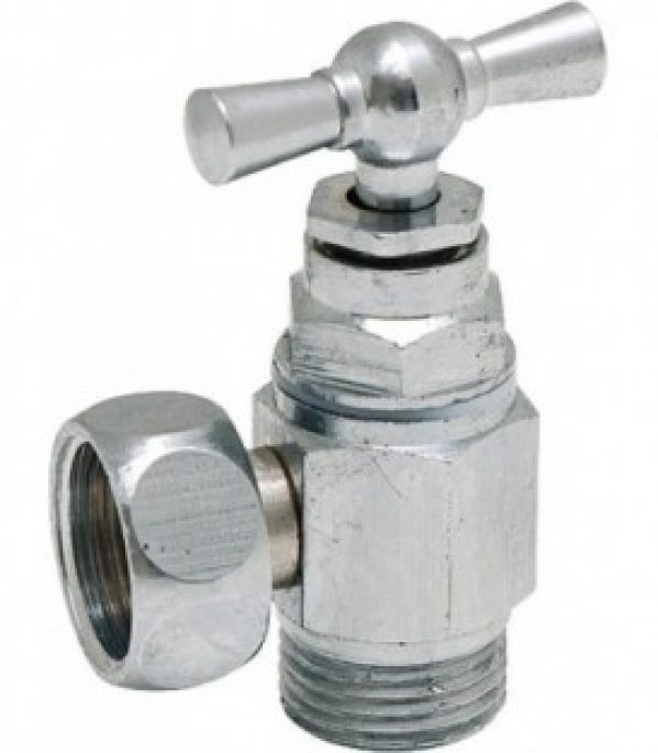 Robinet équerre pour WC WATTS presse étoupe – chromé M/F écrou tournant 3/8&Prime;