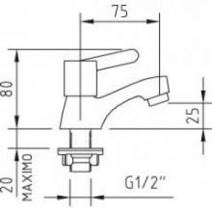 Robinet simple de lavabo