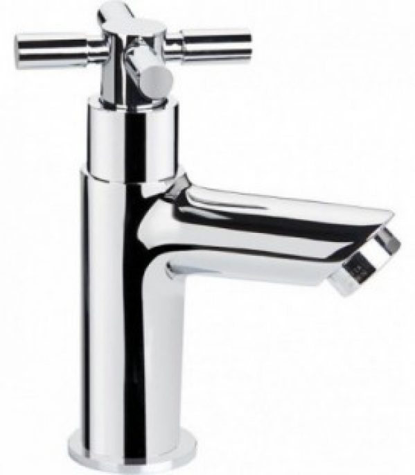 Robinet simple eau froide Comi chromé saillie 77mm